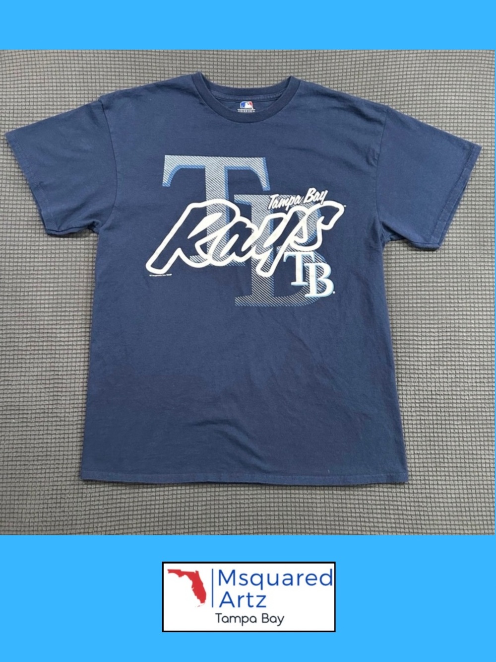 Tampa Bay Rays MLB Genuine Merchandise Mens Large Navy Blue Baseball T Shirt